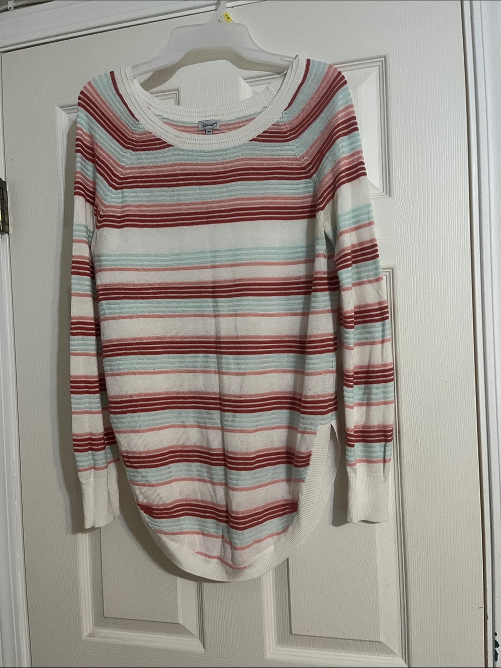 Kismet Striped Knit Top in Cream, Red & Mint